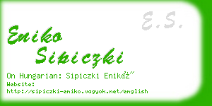 eniko sipiczki business card